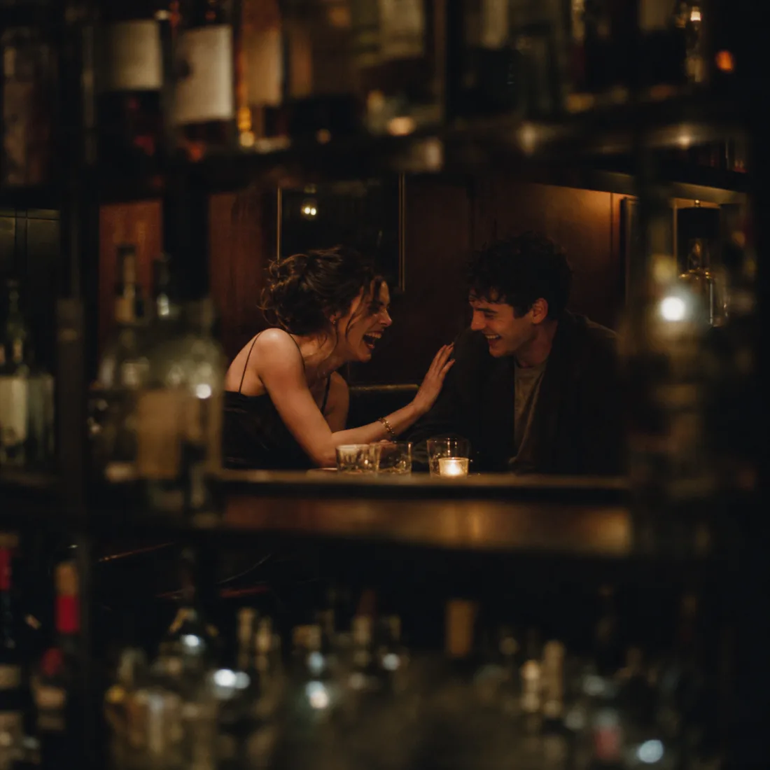 Couple Laughing Bar