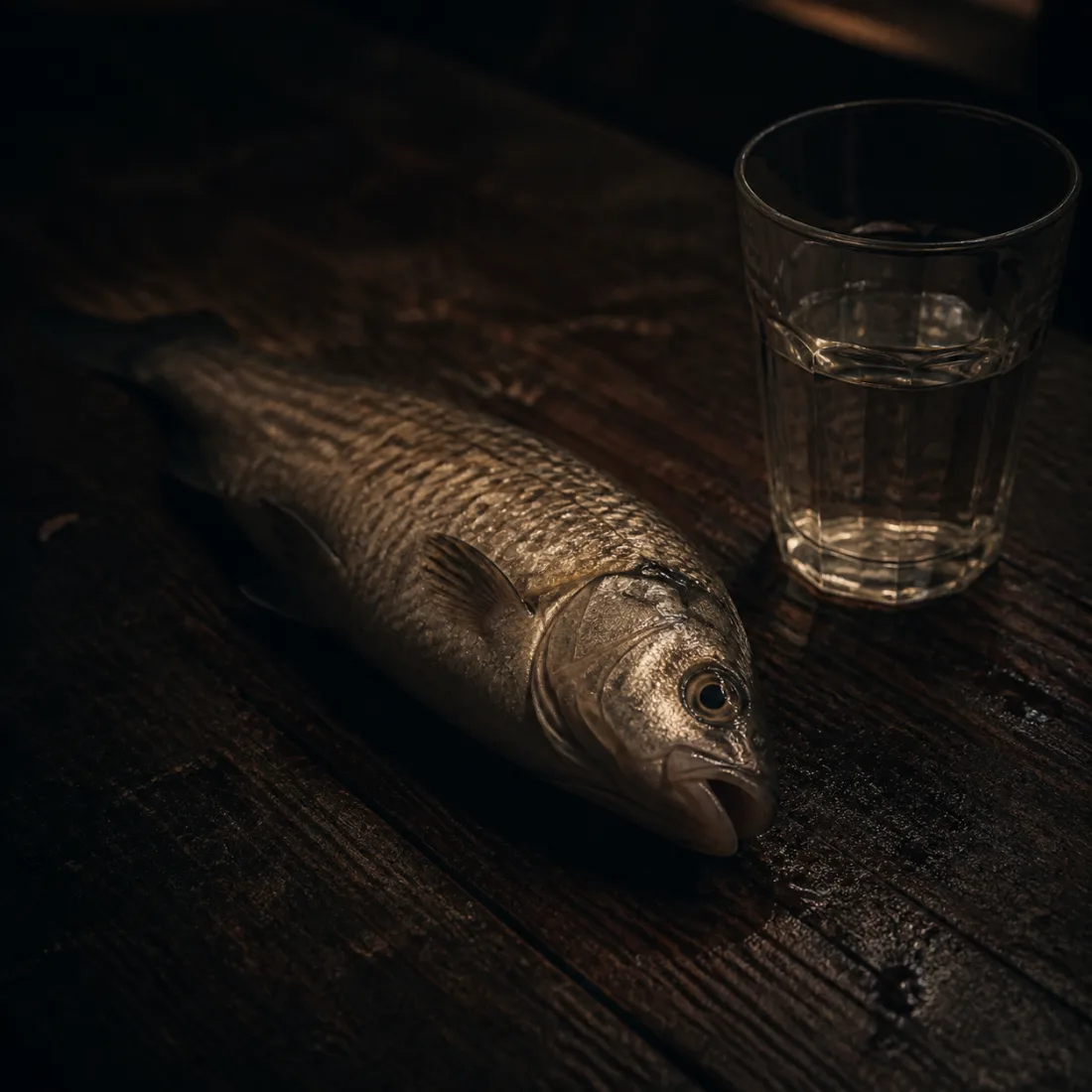 Dead Fish On Counter